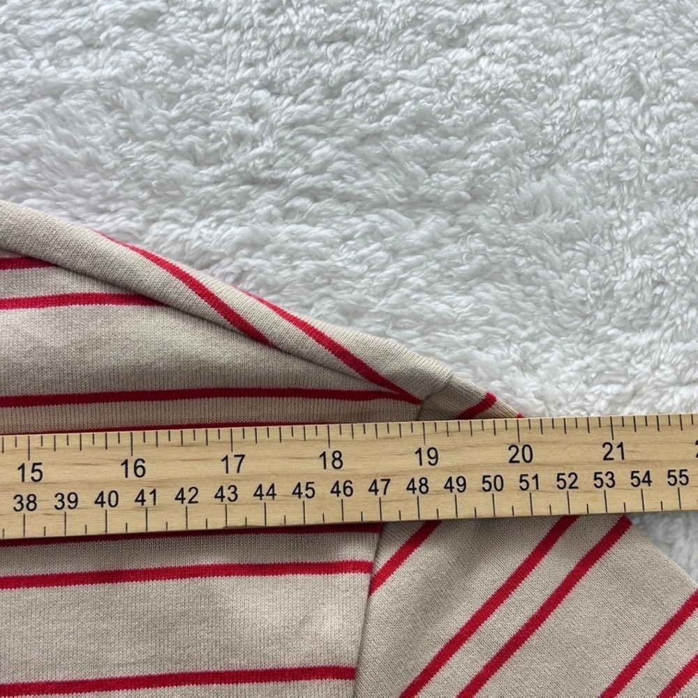 Mode‎ Of One Mens Striped Long Sleeve Tee Cinnamon Brulee Tan Red Small NWT - Picture 10 of 13